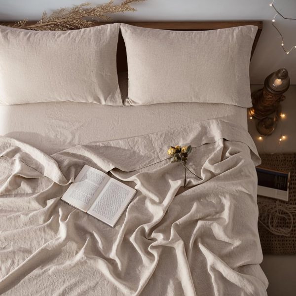 Breathable And Cool Organic Cotton-Linen Blend Sheet Set